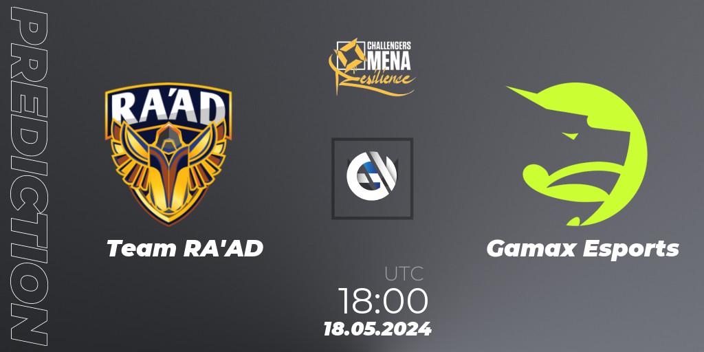 Team RA'AD vs Gamax Esports: Betting TIp, Match Prediction. 18.05.2024 at 18:00. VALORANT, VALORANT Challengers 2024 MENA: Resilience Split 2 - Levant and North Africa