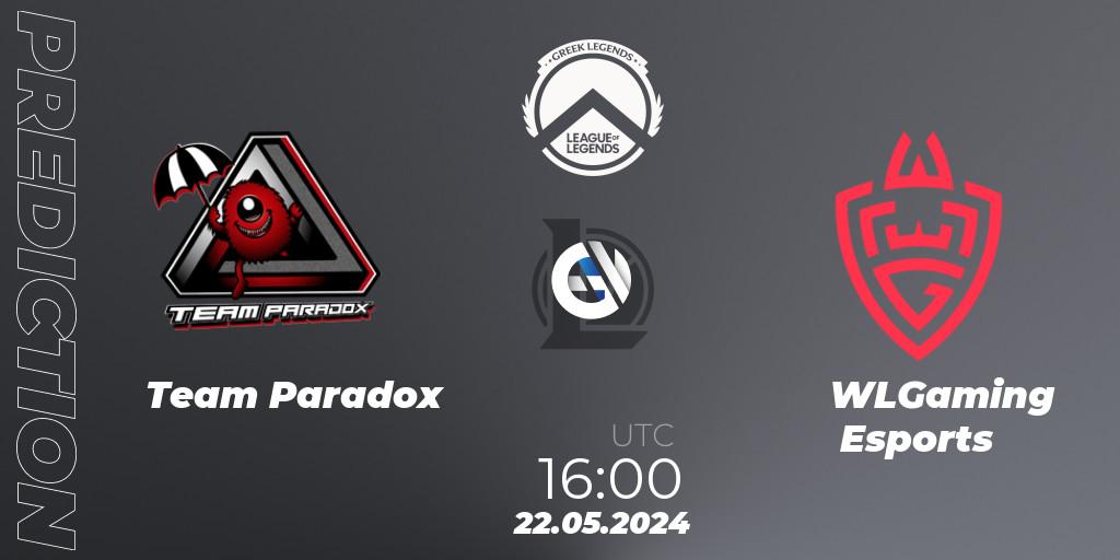 Team Paradox vs WLGaming Esports: Betting TIp, Match Prediction. 18.06.2024 at 16:00. LoL, GLL Summer 2024