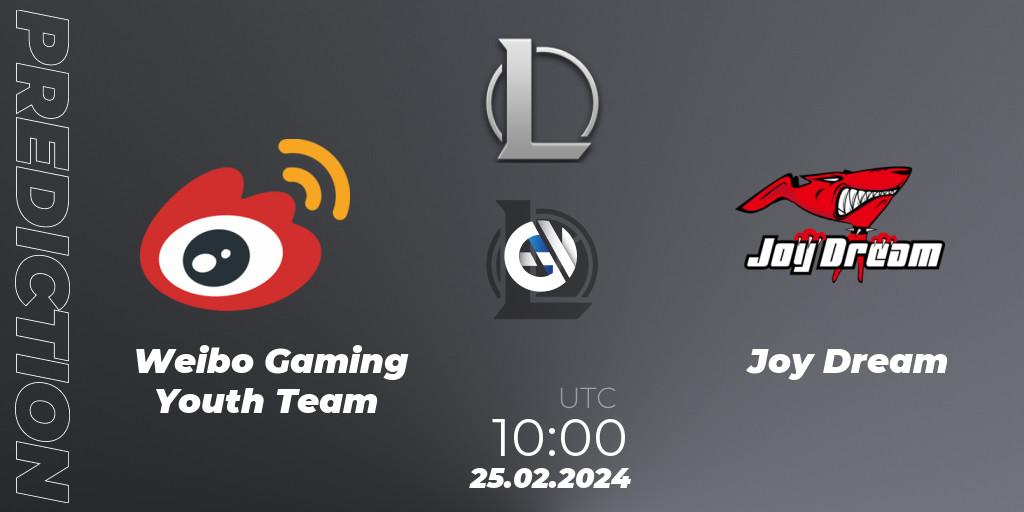 Weibo Gaming Youth Team vs Joy Dream: Betting TIp, Match Prediction. 25.02.24. LoL, LDL 2024 - Stage 1