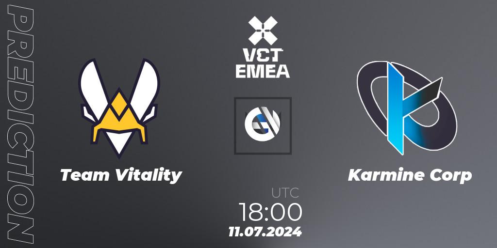 Team Vitality vs Karmine Corp: Betting TIp, Match Prediction. 11.07.2024 at 19:00. VALORANT, VALORANT Champions Tour 2024: EMEA League - Stage 2 - Group Stage