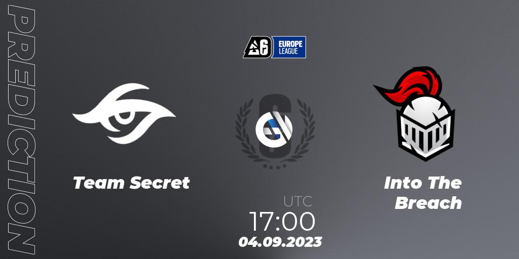 Team Secret vs Into The Breach: Betting TIp, Match Prediction. 04.09.2023 at 17:00. Rainbow Six, Europe League 2023 - Stage 2