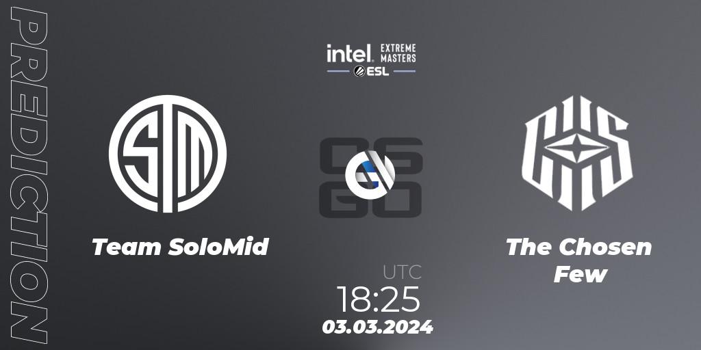 Team SoloMid vs The Chosen Few: Betting TIp, Match Prediction. 03.03.24. CS2 (CS:GO), Intel Extreme Masters Dallas 2024: European Open Qualifier #1