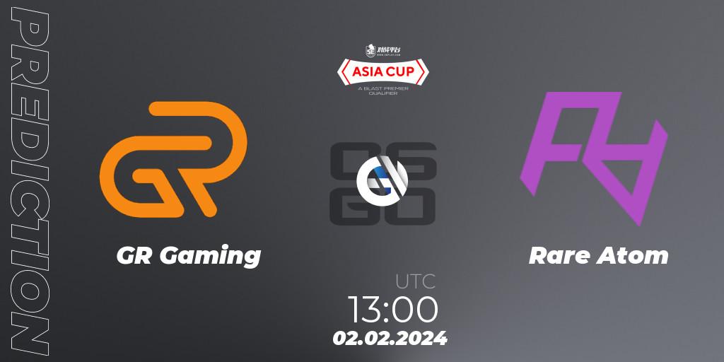 GR Gaming vs Rare Atom: Betting TIp, Match Prediction. 02.02.24. CS2 (CS:GO), 5E Arena Asia Cup Spring 2024 - BLAST Premier Qualifier