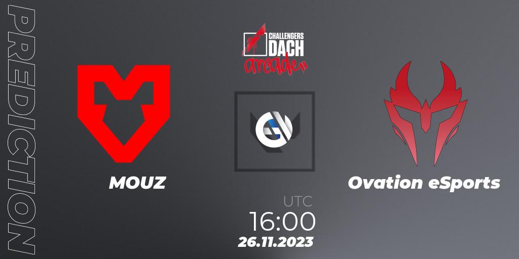 MOUZ vs Ovation eSports: Betting TIp, Match Prediction. 26.11.23. VALORANT, VALORANT Challengers 2023 DACH: Arcade