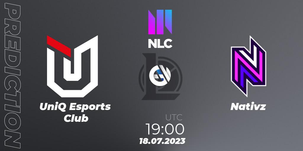 UniQ Esports Club vs Nativz: Betting TIp, Match Prediction. 18.07.23. LoL, NLC Summer 2023 - Group Stage