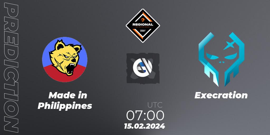 Made in Philippines vs Execration: Betting TIp, Match Prediction. 15.02.24. Dota 2, RES Regional Series: SEA #1