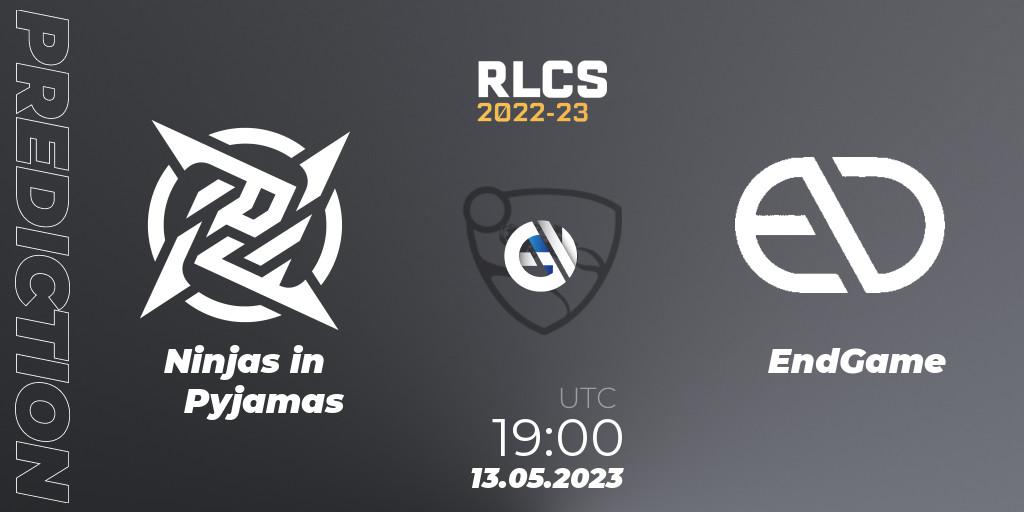 Ninjas in Pyjamas vs EndGame: Betting TIp, Match Prediction. 13.05.23. Rocket League, RLCS 2022-23 - Spring: South America Regional 1 - Spring Open