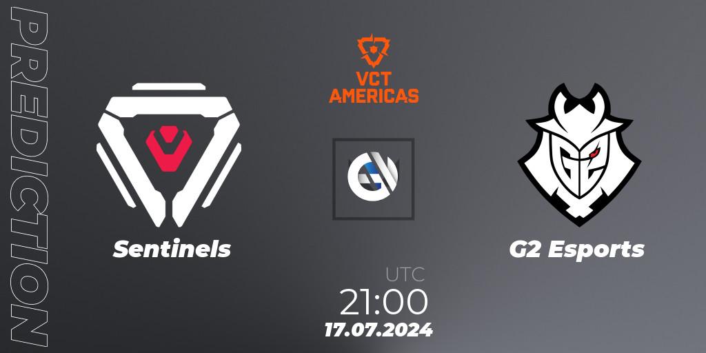Sentinels vs G2 Esports: Betting TIp, Match Prediction. 15.07.2024 at 00:00. VALORANT, VALORANT Champions Tour 2024: Americas League - Stage 2 - Group Stage