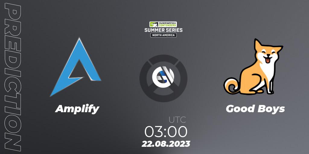 Amplify vs Good Boys: Betting TIp, Match Prediction. 22.08.2023 at 03:00. Overwatch, Overwatch Contenders 2023 Summer Series: North America