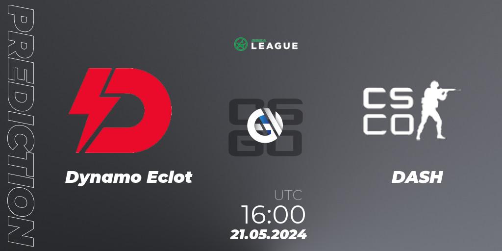 Dynamo Eclot vs DASH: Betting TIp, Match Prediction. 21.05.2024 at 16:00. Counter-Strike (CS2), ESEA Season 49: Advanced Division - Europe