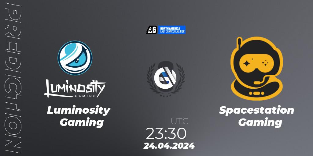 Luminosity Gaming vs Spacestation Gaming: Betting TIp, Match Prediction. 24.04.24. Rainbow Six, North America League 2024 - Stage 1: Last Chance Qualifier