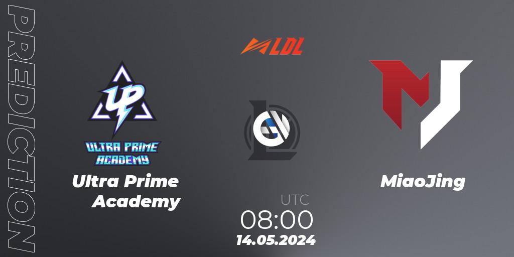 Ultra Prime Academy vs MiaoJing: Betting TIp, Match Prediction. 14.05.2024 at 08:00. LoL, LDL 2024 - Stage 2