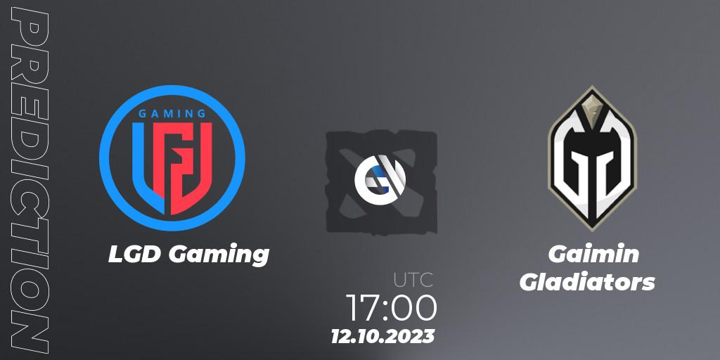 LGD Gaming vs Gaimin Gladiators: Betting TIp, Match Prediction. 12.10.23. Dota 2, The International 2023 - Group Stage