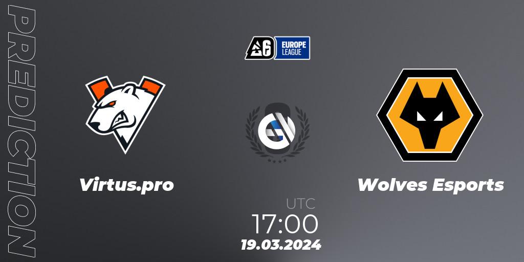 Virtus.pro vs Wolves Esports: Betting TIp, Match Prediction. 19.03.24. Rainbow Six, Europe League 2024 - Stage 1