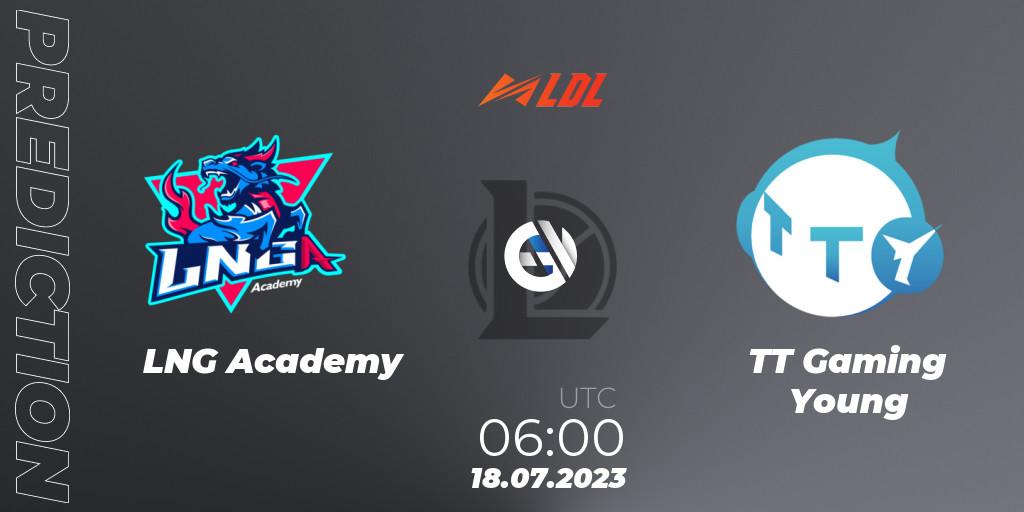 LNG Academy vs TT Gaming Young: Betting TIp, Match Prediction. 18.07.2023 at 06:00. LoL, LDL 2023 - Regular Season - Stage 3