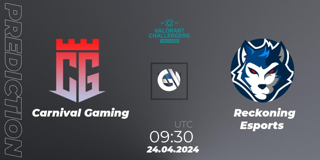 Carnival Gaming vs Reckoning Esports: Betting TIp, Match Prediction. 24.04.24. VALORANT, VALORANT Challengers 2024 South Asia: Split 1 - Cup 2