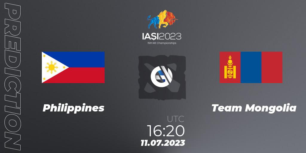 Philippines vs Team Mongolia: Betting TIp, Match Prediction. 11.07.2023 at 15:55. Dota 2, Gamers8 IESF Asian Championship 2023