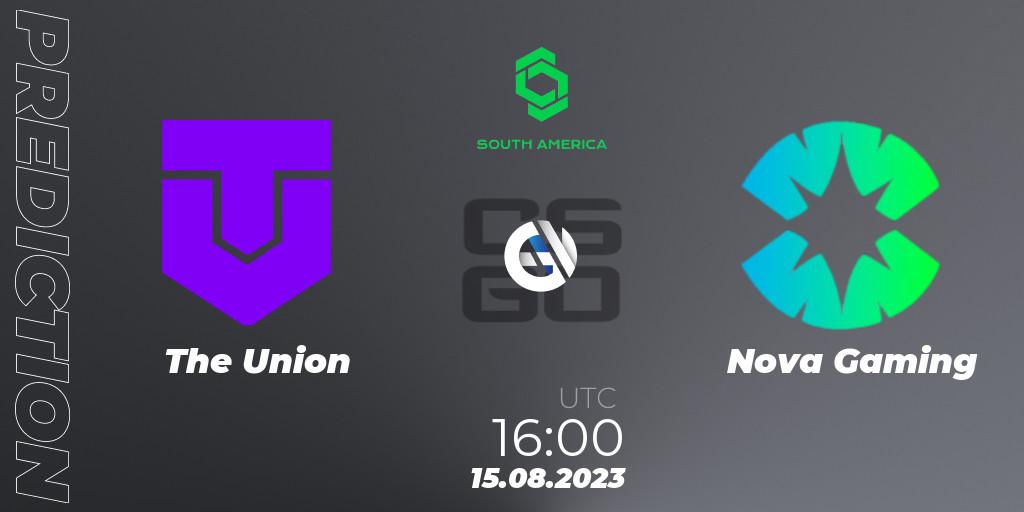The Union vs Nova Gaming: Betting TIp, Match Prediction. 15.08.2023 at 16:00. Counter-Strike (CS2), CCT South America Series #10: Closed Qualifier