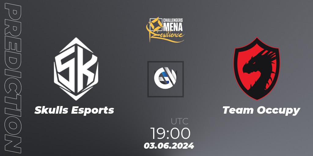 Skulls Esports vs Team Occupy: Betting TIp, Match Prediction. 03.06.2024 at 19:00. VALORANT, VALORANT Challengers 2024 MENA: Resilience Split 2 - Levant and North Africa