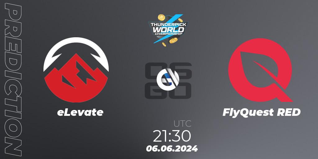 eLevate vs FlyQuest RED: Betting TIp, Match Prediction. 06.06.2024 at 21:30. Counter-Strike (CS2), Thunderpick World Championship 2024: North American Series #2