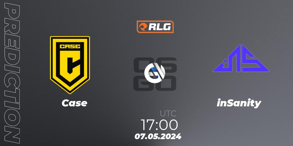 Case vs inSanity: Betting TIp, Match Prediction. 07.05.2024 at 17:00. Counter-Strike (CS2), RES Latin American Series #4