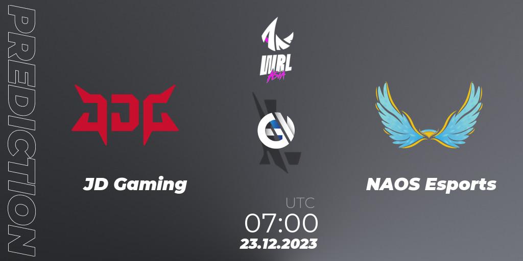 JD Gaming vs NAOS Esports: Betting TIp, Match Prediction. 23.12.23. Wild Rift, WRL Asia 2023 - Season 2 - Regular Season