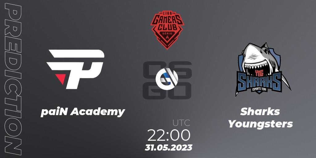 paiN Academy vs Sharks Youngsters: Betting TIp, Match Prediction. 31.05.2023 at 22:00. Counter-Strike (CS2), Gamers Club Liga Série A: May 2023