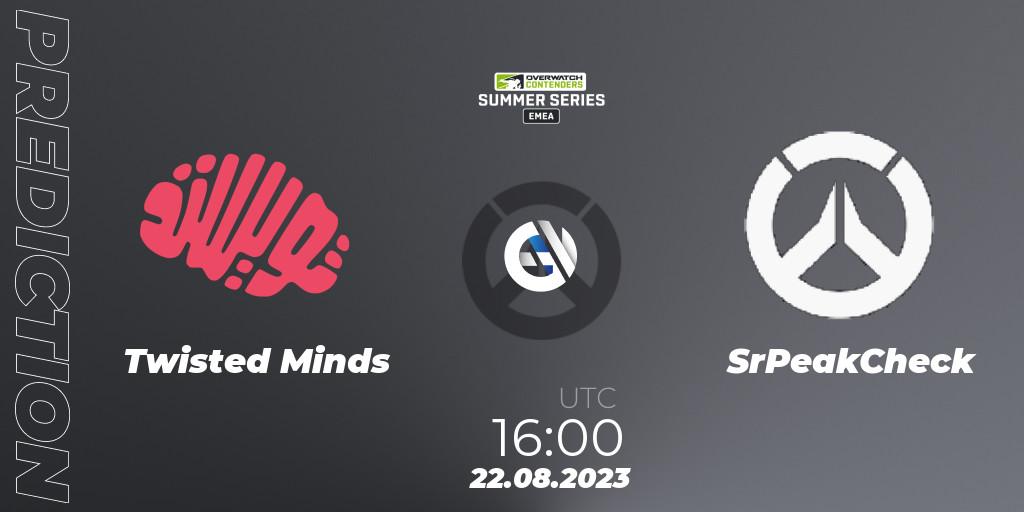 Twisted Minds vs SrPeakCheck: Betting TIp, Match Prediction. 22.08.2023 at 16:00. Overwatch, Overwatch Contenders 2023 Summer Series: Europe