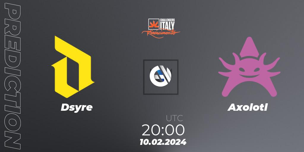 Dsyre vs Axolotl: Betting TIp, Match Prediction. 10.02.24. VALORANT, VALORANT Challengers 2024 Italy: Rinascimento Split 1