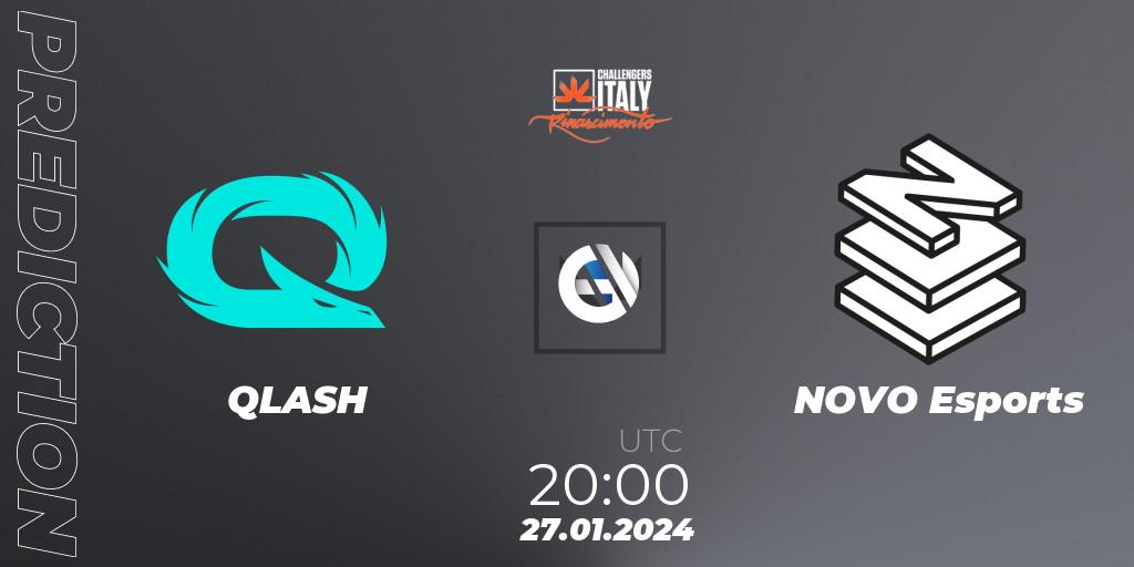QLASH vs NOVO Esports: Betting TIp, Match Prediction. 27.01.2024 at 20:00. VALORANT, VALORANT Challengers 2024 Italy: Rinascimento Split 1