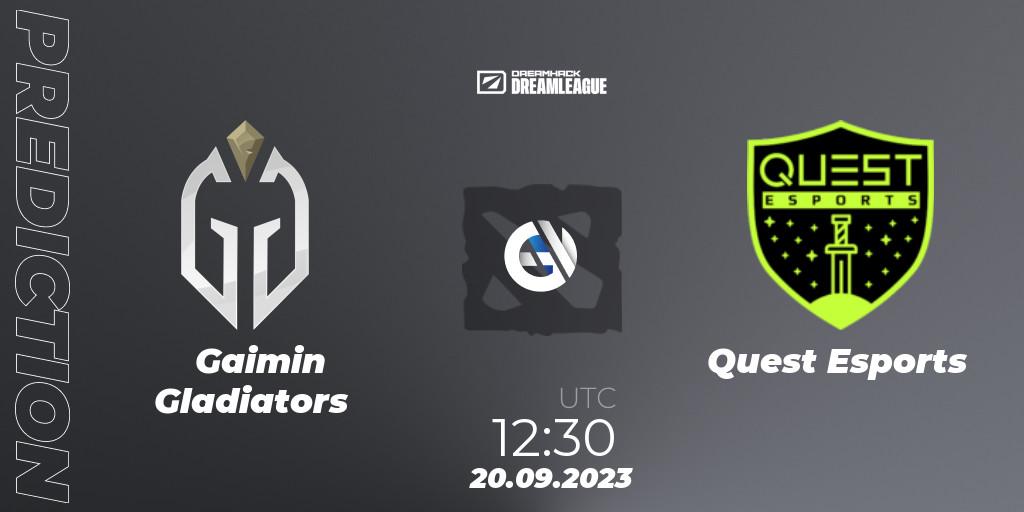 Gaimin Gladiators vs PSG Quest: Betting TIp, Match Prediction. 21.09.2023 at 09:55. Dota 2, DreamLeague Season 21