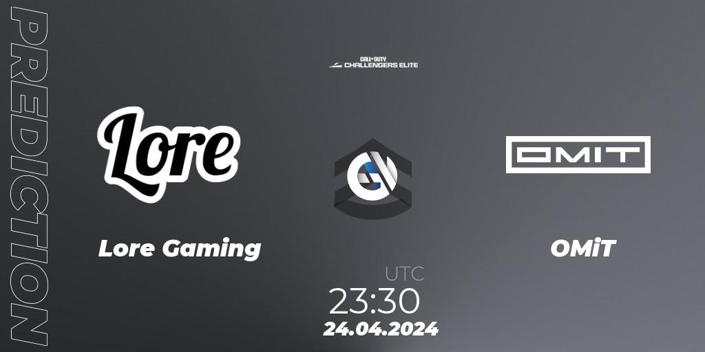 Lore Gaming vs OMiT: Betting TIp, Match Prediction. 24.04.2024 at 23:30. Call of Duty, Call of Duty Challengers 2024 - Elite 2: NA