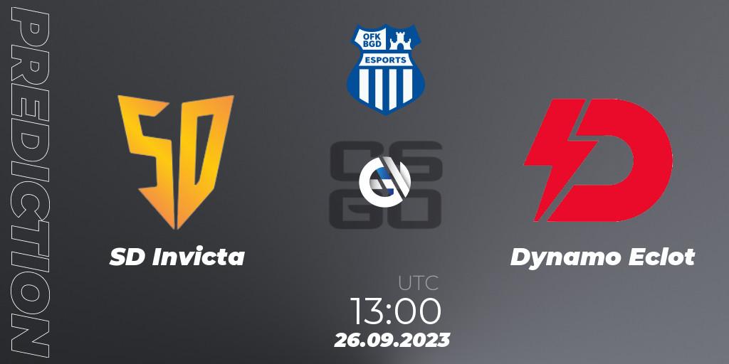SD Invicta vs Dynamo Eclot: Betting TIp, Match Prediction. 26.09.2023 at 13:00. Counter-Strike (CS2), OFK BGD Esports Series #1