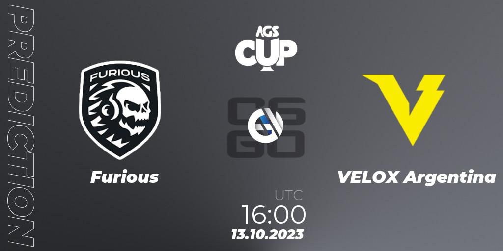 Furious vs VELOX Argentina: Betting TIp, Match Prediction. 13.10.23. CS2 (CS:GO), AGS CUP 2023