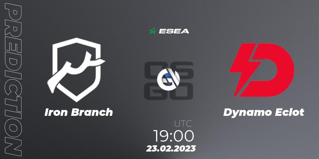 Iron Branch vs Dynamo Eclot: Betting TIp, Match Prediction. 03.03.2023 at 13:00. Counter-Strike (CS2), ESEA Season 44: Advanced Division - Europe