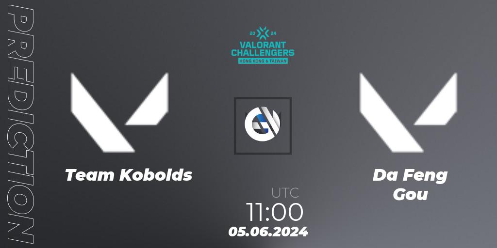 Team Kobolds vs Da Feng Gou: Betting TIp, Match Prediction. 05.06.2024 at 11:00. VALORANT, VALORANT Challengers Hong Kong and Taiwan 2024: Split 2