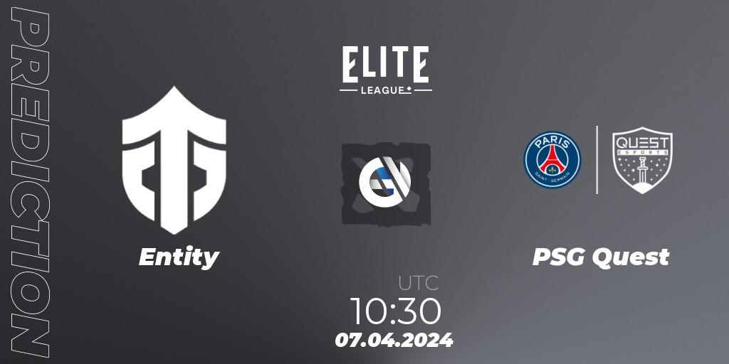 Entity vs PSG Quest: Betting TIp, Match Prediction. 07.04.24. Dota 2, Elite League: Round-Robin Stage