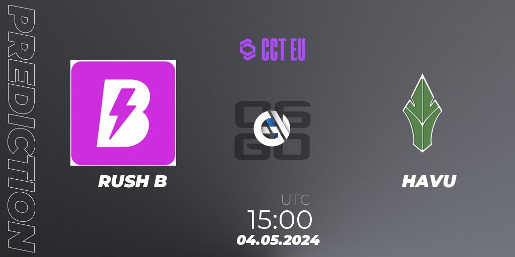 RUSH B vs HAVU: Betting TIp, Match Prediction. 04.05.2024 at 15:00. Counter-Strike (CS2), CCT Season 2 Europe Series 2 