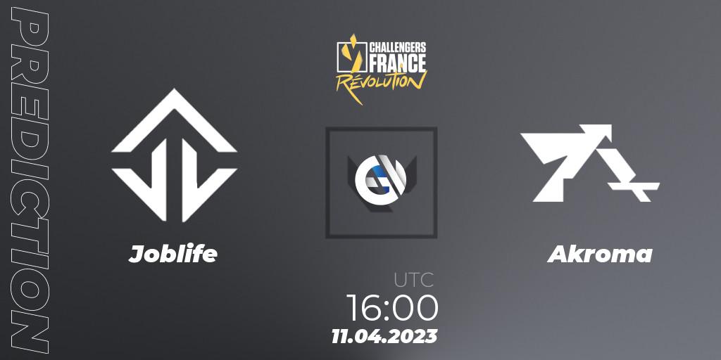 Joblife vs Akroma: Betting TIp, Match Prediction. 11.04.2023 at 16:00. VALORANT, VALORANT Challengers France: Revolution Split 2 - Regular Season