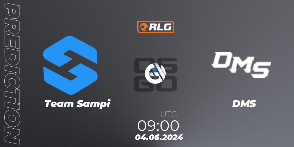 Team Sampi vs DMS: Betting TIp, Match Prediction. 04.06.2024 at 09:00. Counter-Strike (CS2), RES European Series #5