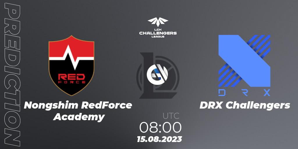 Nongshim RedForce Academy vs DRX Challengers: Betting TIp, Match Prediction. 15.08.2023 at 08:00. LoL, LCK Challengers League 2023 Summer - Playoffs
