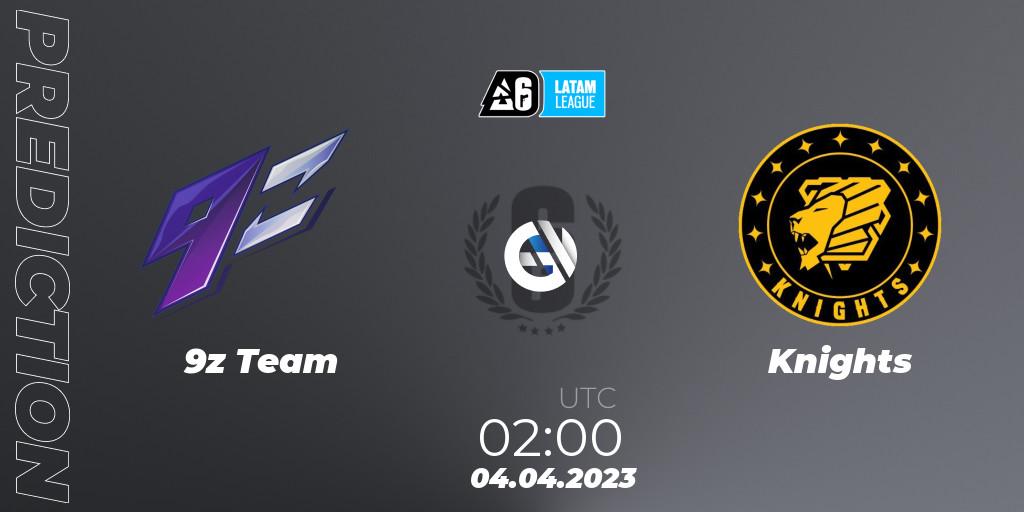 9z Team vs Knights: Betting TIp, Match Prediction. 04.04.2023 at 02:00. Rainbow Six, LATAM League 2023 - Stage 1