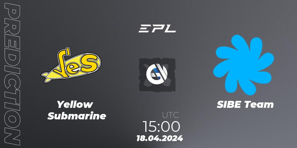 Yellow Submarine vs SIBE Team: Betting TIp, Match Prediction. 18.04.2024 at 15:00. Dota 2, European Pro League Season 17