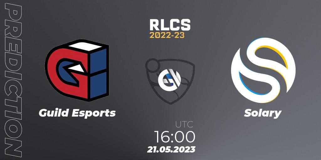 Guild Esports vs Solary: Betting TIp, Match Prediction. 21.05.2023 at 16:00. Rocket League, RLCS 2022-23 - Spring: Europe Regional 2 - Spring Cup: Closed Qualifier