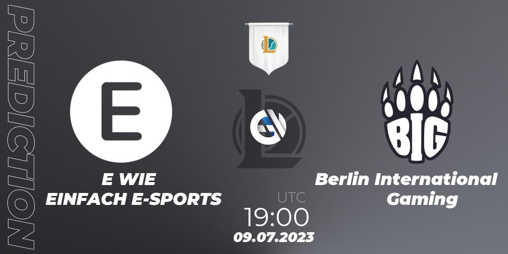E WIE EINFACH E-SPORTS vs Berlin International Gaming: Betting TIp, Match Prediction. 09.07.23. LoL, Prime League Summer 2023 - Group Stage
