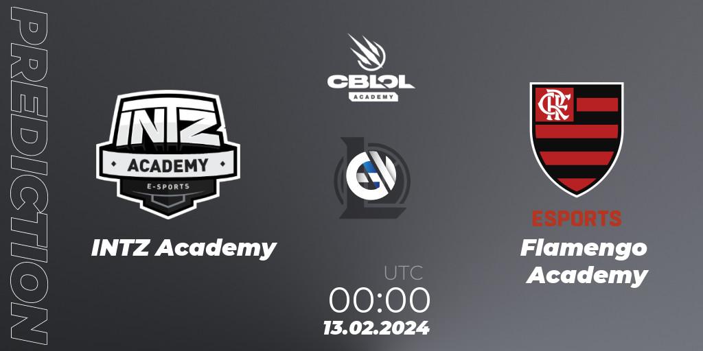 INTZ Academy vs Flamengo Academy: Betting TIp, Match Prediction. 13.02.2024 at 01:00. LoL, CBLOL Academy Split 1 2024