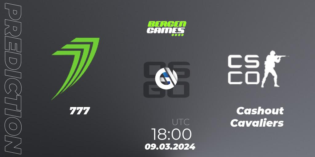 777 vs Cashout Cavaliers: Betting TIp, Match Prediction. 09.03.2024 at 18:00. Counter-Strike (CS2), Bergen Games 2024: Online Stage