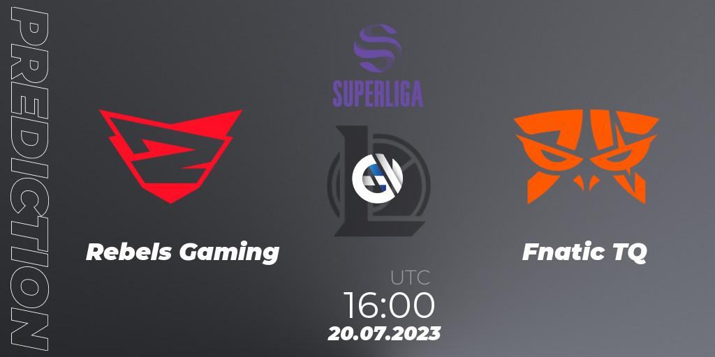 Rebels Gaming vs Fnatic TQ: Betting TIp, Match Prediction. 20.07.23. LoL, Superliga Summer 2023 - Group Stage