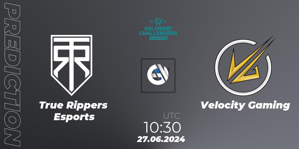True Rippers Esports vs Velocity Gaming: Betting TIp, Match Prediction. 27.06.2024 at 10:30. VALORANT, VALORANT Challengers 2024: South Asia - Split 2