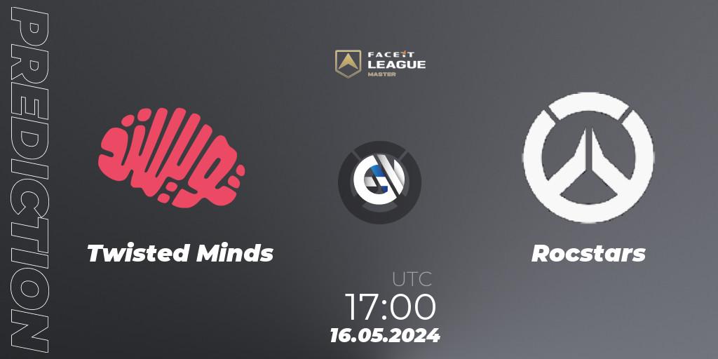 Twisted Minds vs Rocstars: Betting TIp, Match Prediction. 16.05.2024 at 17:00. Overwatch, FACEIT League Season 1 - EMEA Master Road to EWC